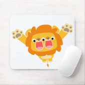 Doppelter niedlicher Cartoon Löwe T - Shirt Mousepad (Mit Mouse)