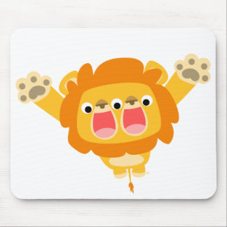 Doppelter niedlicher Cartoon Löwe T - Shirt Mousepad