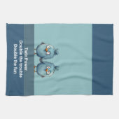 Doppelter Power doppelter Ärger doppelter Spaß Geschirrtuch (Horizontal)