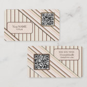 Doppelter QR-Code Retro-Rosa Visitenkarte (Vorne/Hinten)
