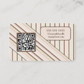 Doppelter QR-Code Retro-Rosa Visitenkarte (Rückseite)