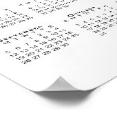 Doppelter Regenbogen-Barcode-Kalender 2027 Poster (Ecke)