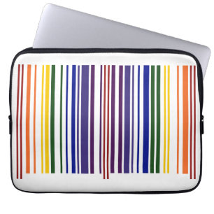 Doppelter Regenbogen-Barcode Laptopschutzhülle