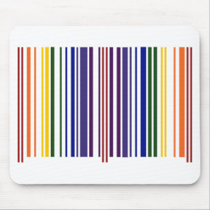 Doppelter Regenbogen-Barcode Mousepad