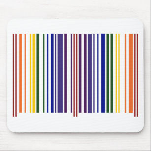 Doppelter Regenbogen-Barcode Mousepad