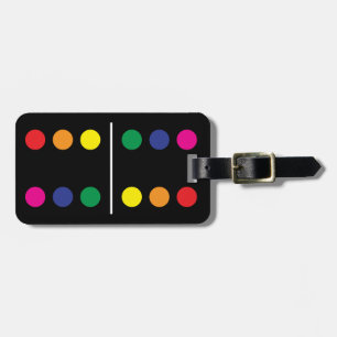 Doppelter Regenbogen-Domino-Gepäckanhänger Gepäckanhänger
