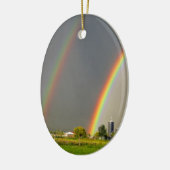 Doppelter Regenbogen Idahos Keramik Ornament (Links)