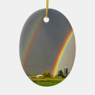 Doppelter Regenbogen Idahos Keramik Ornament