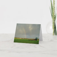 Doppelter Regenbogen in Farmfield