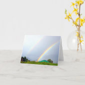 Doppelter Regenbogen Karte (Gelbe Blume)