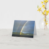 Doppelter Regenbogen Karte (Gelbe Blume)
