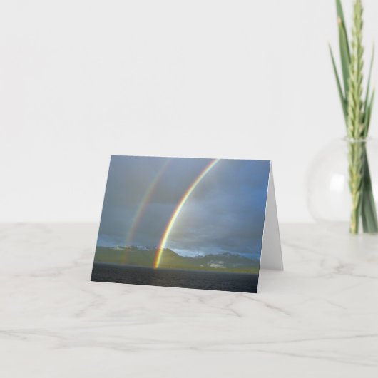 Doppelter Regenbogen Karte (Vorderseite)