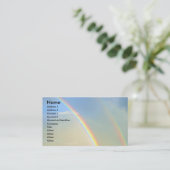 Doppelter Regenbogen L Fotografie Visitenkarte (Stehend Vorderseite)