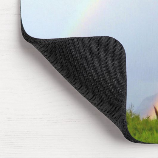 Doppelter Regenbogen Mousepad (Ecke)