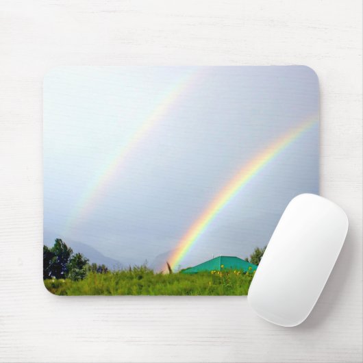 Doppelter Regenbogen Mousepad (Mit Mouse)