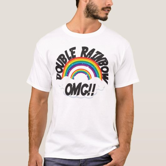 DOPPELTER REGENBOGEN OMG T-Shirt (Vorderseite)