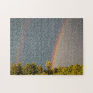 Doppelter Regenbogen, Puzzlespiel des Foto-11x14 Puzzle