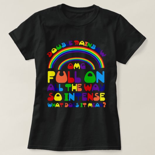 Doppelter Regenbogen-T - Shirt (Design vorne)