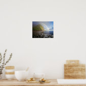 Doppelter Regenbogen über den Klippen des Nordens Poster (Küche)