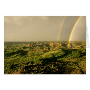 Doppelter Regenbogen über Painted Canyon in Theodo