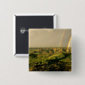 Doppelter Regenbogen über Painted Canyon in Theodo Button (Vorne & Hinten)