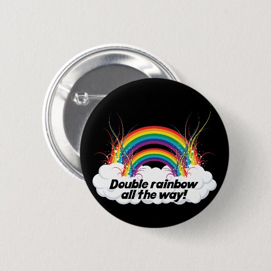 DOPPELTER REGENBOGEN VOLLSTÄNDIG BUTTON (Vorne & Hinten)