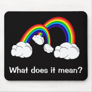 Doppelter Regenbogen vollständig über dem Himmel Mousepad