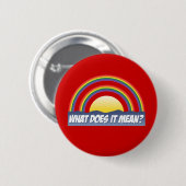 Doppelter Regenbogen, was ihn gemein tut? Button (Vorne & Hinten)