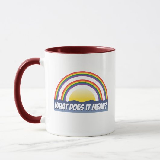 Doppelter Regenbogen, was ihn gemein tut? Tasse (Links)