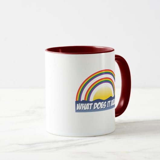 Doppelter Regenbogen, was ihn gemein tut? Tasse (VorderseiteRechts)
