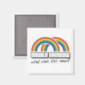 Doppelter Regenbogen, was ist das gemein? Magnet (Vorderseite/Rückseite)