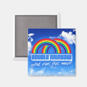 Doppelter Regenbogen, was ist das gemein? Magnet (Vorderseite/Rückseite)
