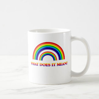 Doppelter Regenbogen. Was tut es gemein? Kaffeetasse
