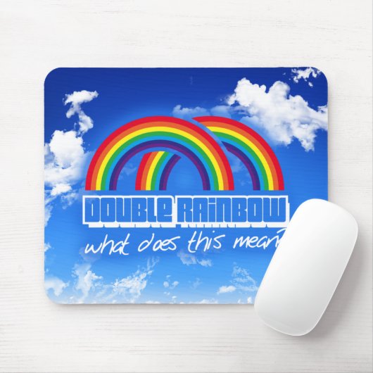 Doppelter Regenbogen, was tut gemeines dieses? Mousepad (Mit Mouse)
