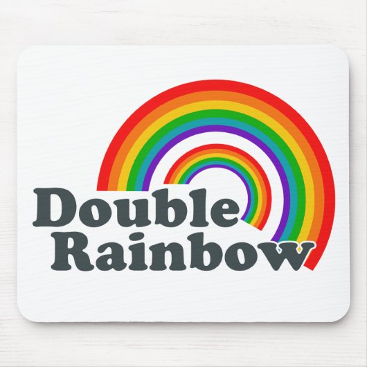Doppelter Regenbogen (Zusätze) Mousepad (Vorne)