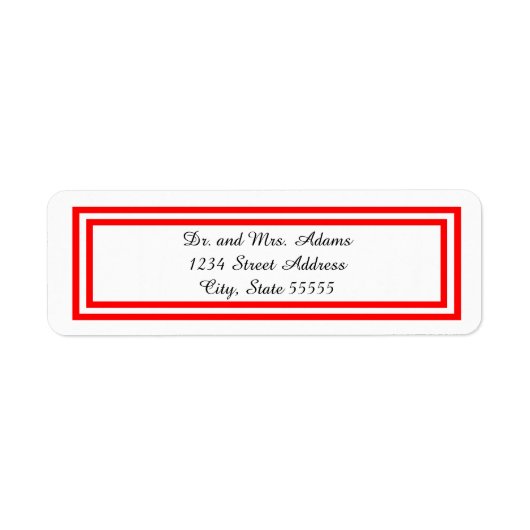 Doppelter roter Trimm - Rückgabeadresse (Vorne)