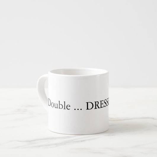 Doppelter Schuss-Espresso mit Wasserdank Espressotasse (Vorderseite Links)