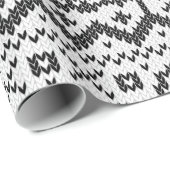 Doppelter schwarzer Diamant-Knochen-Extrem-Strick Geschenkpapier (Rolleneckpunkt)