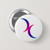 Doppelter sichelförmiger Mond-bisexuelles Button (Vorne & Hinten)