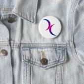 Doppelter sichelförmiger Mond-bisexuelles Button (Beispiel)