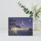 Doppelter Sonnenuntergang Postkarte (Stehend Vorderseite)