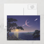 Doppelter Sonnenuntergang Postkarte (Vorne/Hinten)