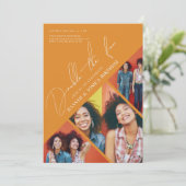 Doppelter Spaß | Moderner Geburtstag Einladung (Stehend Vorderseite)