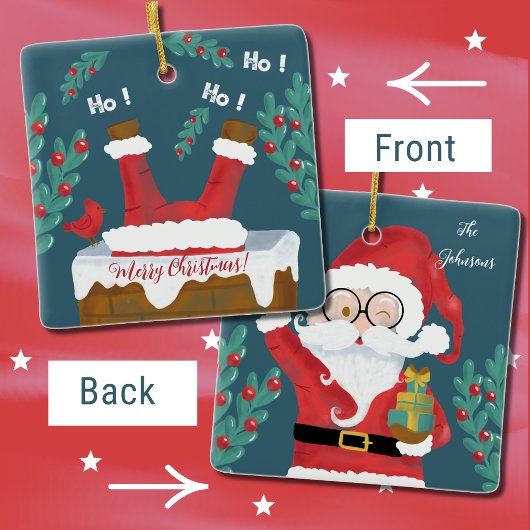 Doppelter Spaß Weihnachten Keramikornament