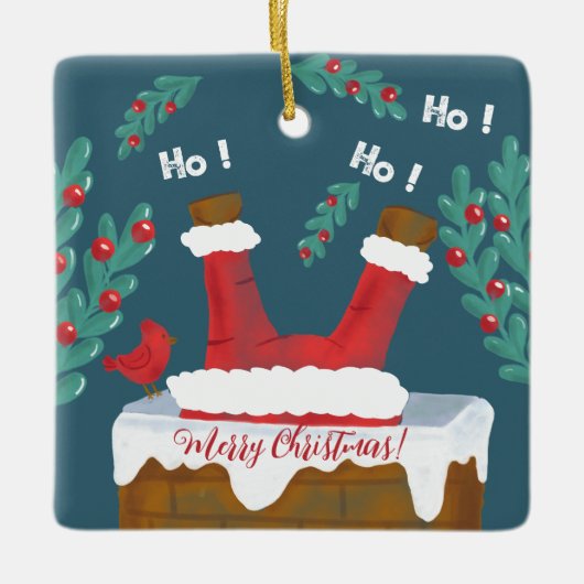 Doppelter Spaß Weihnachten Keramikornament (Vorderseite)