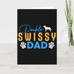 Doppelter Swissy-Hunde-Papa-Geschenke Lustiger Swi Karte