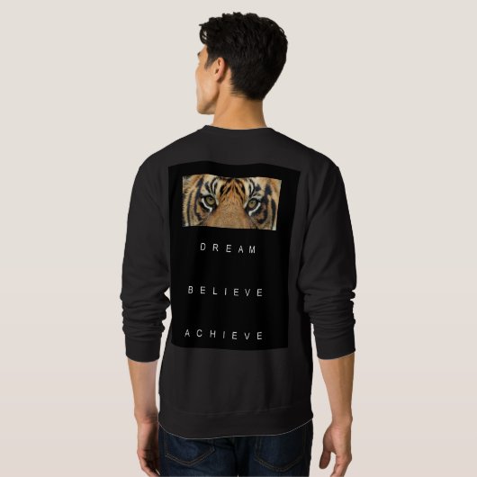 Doppelter Traum glauben Erfolg Mens Sweatshirt (Schwarz voll)