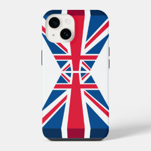 Doppelter Union Jack, britische Flagge in 3D iPhone 14 Hülle