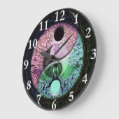 Doppelter Yin Yang Baum des Lebens Große Wanduhr (Winkel)