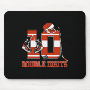 Doppeltes Alter 10 Jahre alte Geburtstags-Hockey 1 Mousepad
